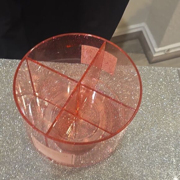 Juicy Couture Homw Pink Glitter Infused 4-Section Acrylic Organizer - Picture 4 of 6